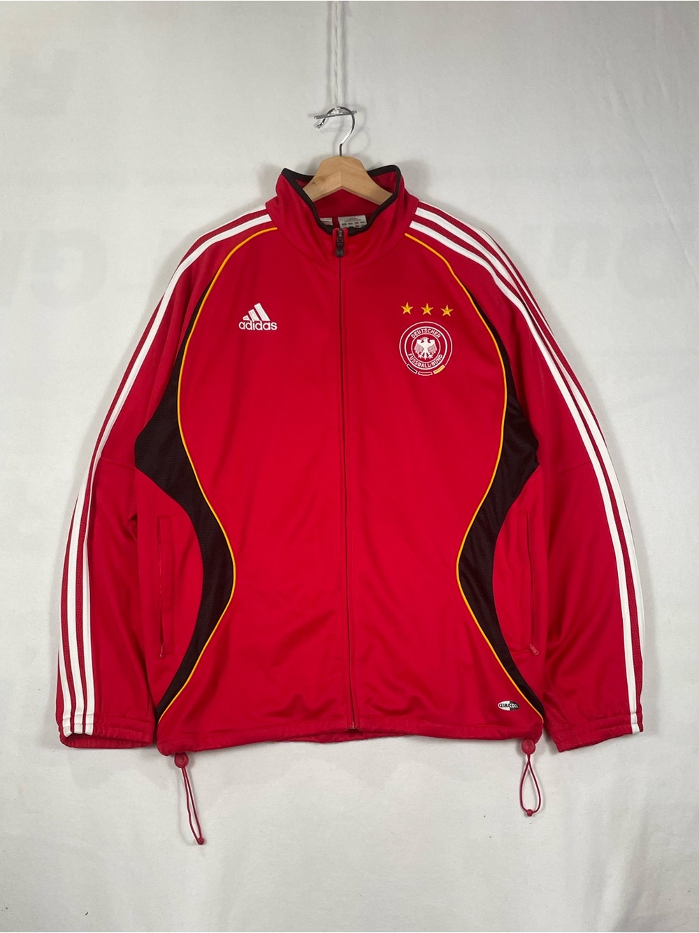 Vintage 2005 Adidas Germany Soccer Football Red National Track Jacket Sz XL?